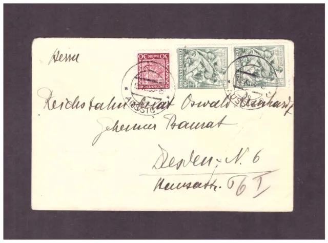 Sudetenland Brief vom 13. Oktober 1938 MEF, Stempel AUSSIG - Text