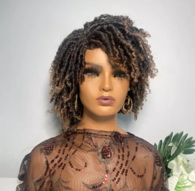 Afro Faux Locs DreadlockWigs for Black Women Braids Curly Locs Boho Wig