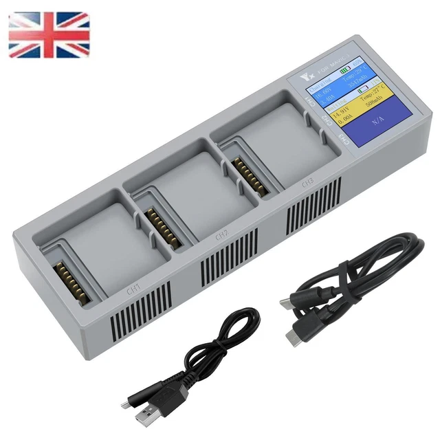 3 IN 1 Battery Charger USB Digital Display Charging Hub For DJI Mavic 3 Drone