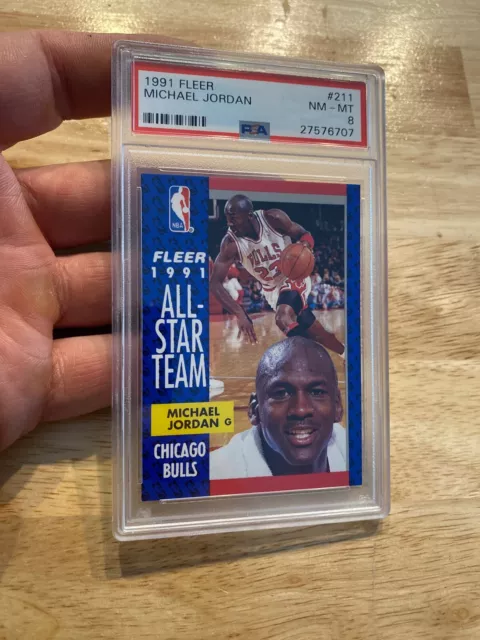 Michael Jordan PSA 8 Fleer All Star INVEST Last Dance Man Cave Collector GIFT