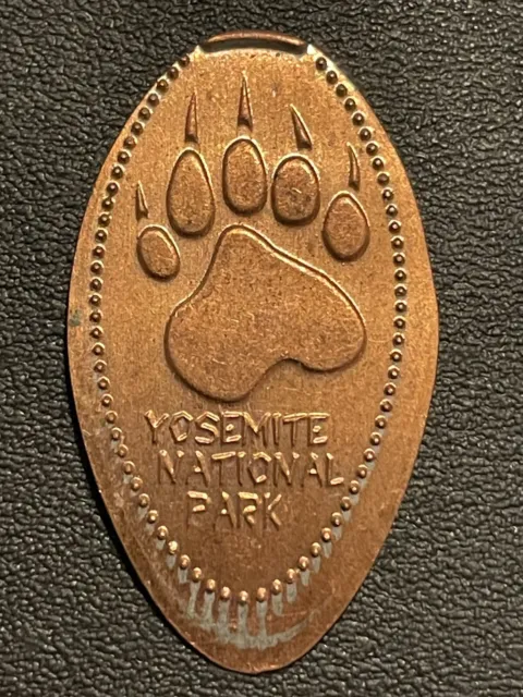 Yosemite National Park Paw Print Elongated Penny
