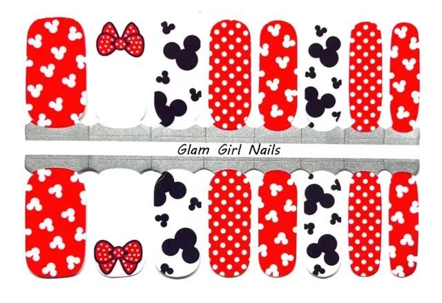 Matte Mickey and Minnie Mouse Nail Wraps - wide 5