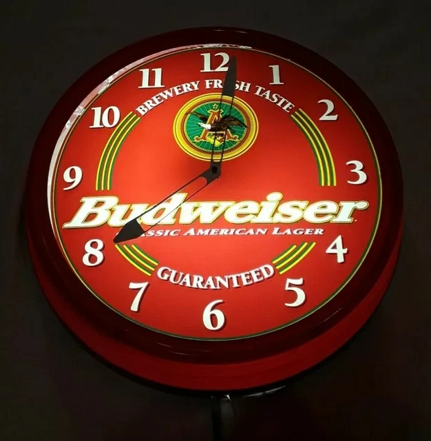 Vintage Budweiser Lighted Clock FOR SALE! PicClick