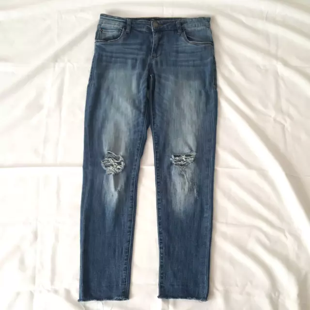 STS Blue Taylor Tomboy Jeans size 25 Distressed Raw Hem Women's Stretch Ripped