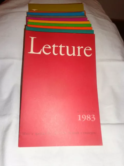 LETTURE -ANNATA 1983 COMPLETA- Rivista mensile di libri e spettacolo