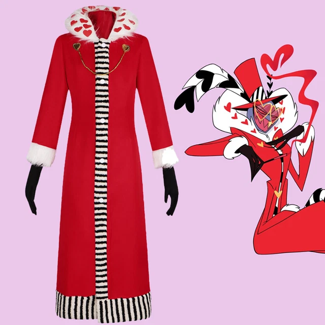 Hazbin Hotel 2024 Valentino Red Coat Party Carnival Halloween Cosplay Costume