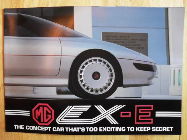 MG EX-E Concept Car Original 1985 UK Mkt Factory Issued Publicity Brochure - MGF