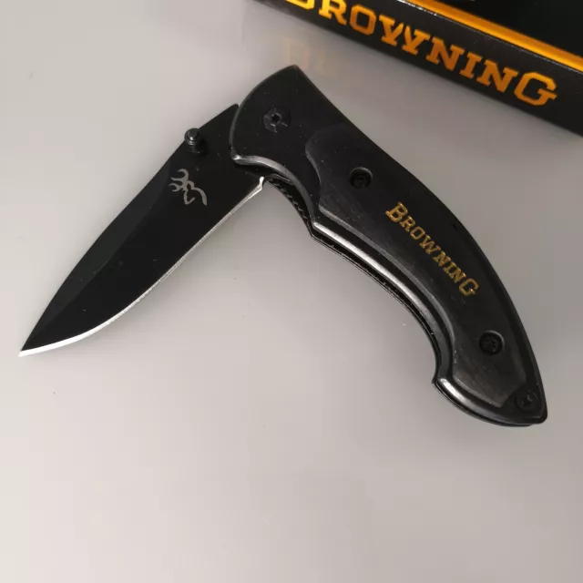 Browning 337  Small Size  folding knife  pocket knife  Black 3