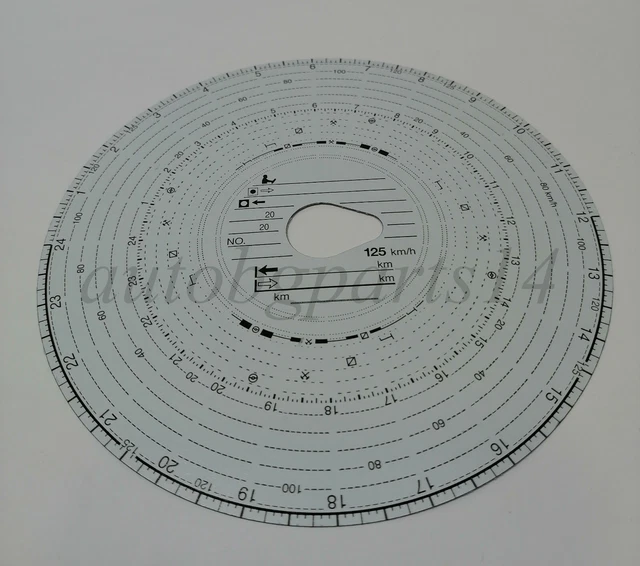 BOX OF 100 Tachograph Charts Tacho Cards 125 km/h EC Coach Tacho Discs