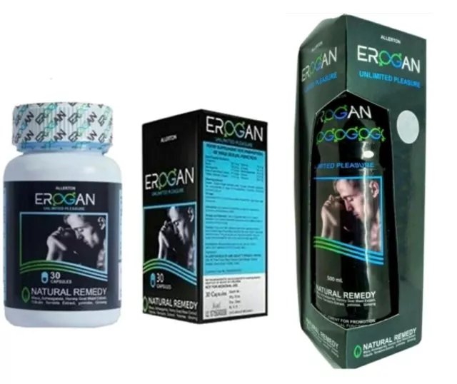 Erogan Kit  Promo ! Natural Male Sex Enhancer 30 Capsules + Erogan Syrup 500ml