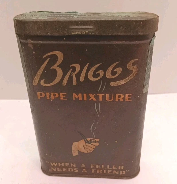 VINTAGE - BRIGGS Pipe Mixture - Tobacco Tin - P.Lorillard Company(GG)  EXCELLENT $13.25