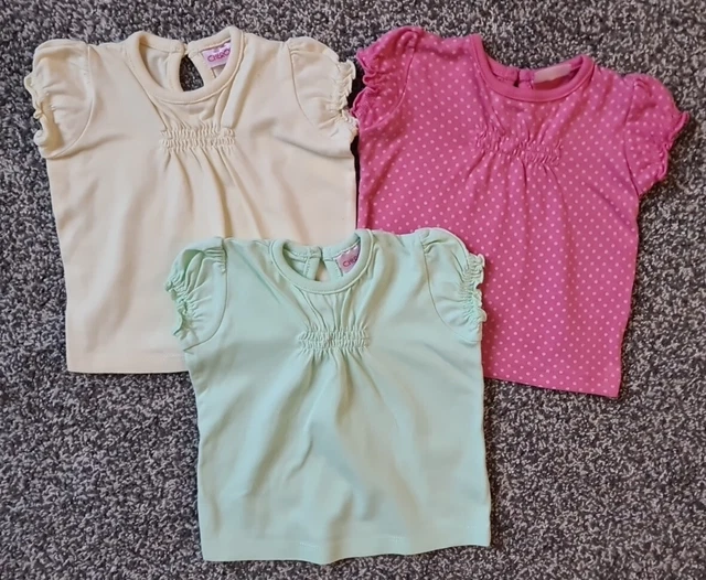 Set top estivi a maniche corte neonate (A469)
