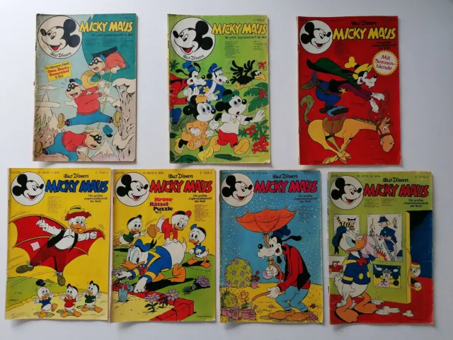 Walt Disneys Micky Maus 1974 - Einzelverkauf Heft Nr. 2, 5 28 29 32 33, 41 (AW5)