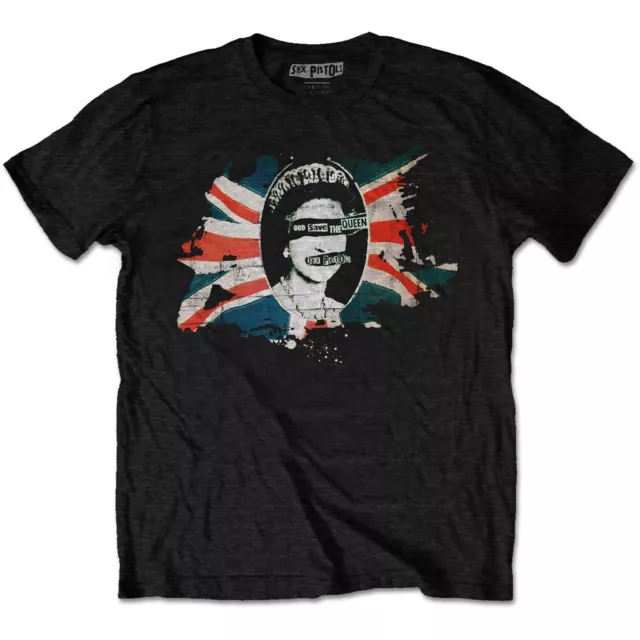 Sex Pistols God Save The Queen Flag Official Merchandise T-Shirt M/L/XL NEU