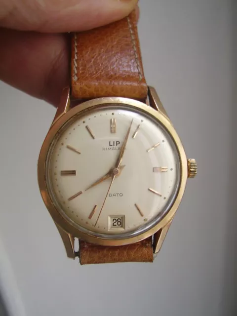 Montre homme lip Himalaya Dato vintage années 60 neuve de stock