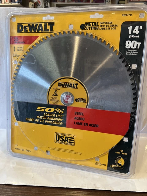 Authentic Sealed DeWalt DWA7745 14 in. 90T Ferrous Metal Cutting Saw Blade New