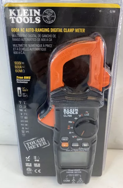 NEW Klein Tools CL700 AC Auto-Ranging TRMS Digital Clamp Meter NEW