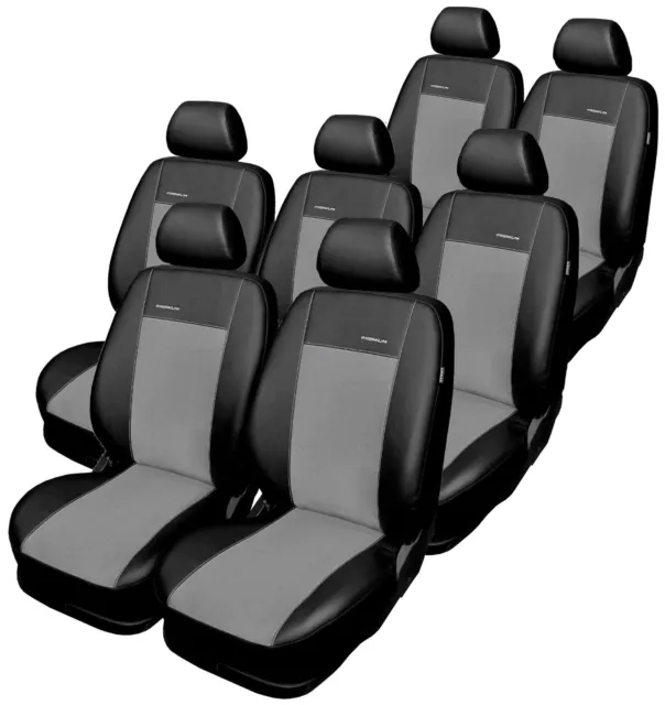 CONVIENT POUR SHARAN 7 sièges 2010-2020 7N dimensions housses de siège  similicuir noir EUR 149,90 - PicClick FR