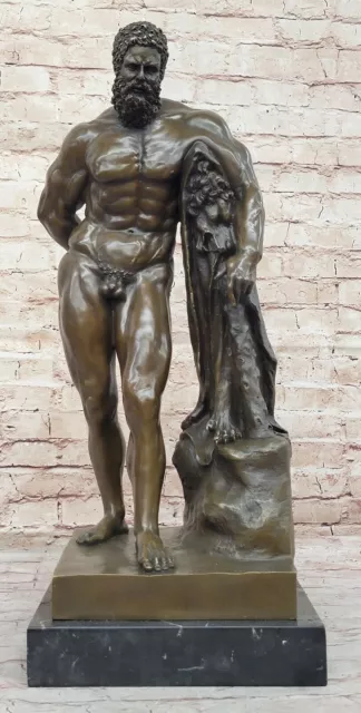 Fine Art Marvel: Unterzeichnet Glycon Hercules - Handgefertigt Bronze Sammel