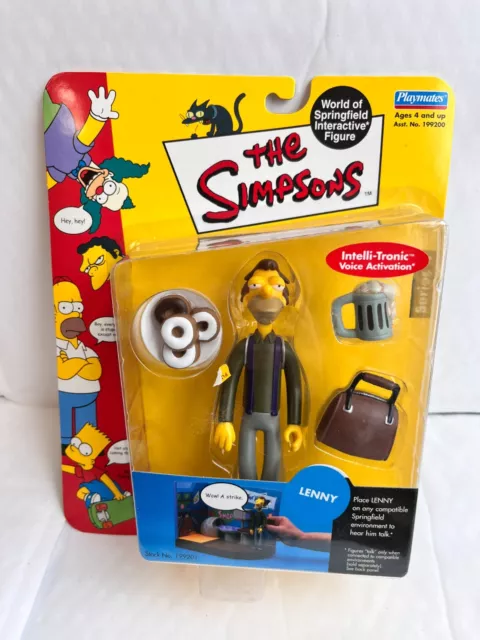 Bnib Playmates Interactive The Simpsons Series 4 Lenny Toy Action Figure Wos