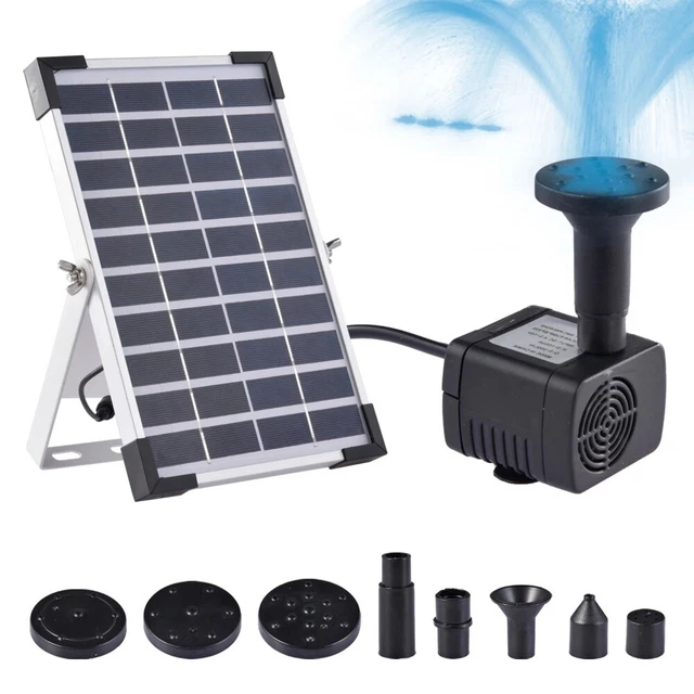 SOLAR TEICHPUMPE SOLARPUMPE teich zier Wasserspiel mit Akku Garten