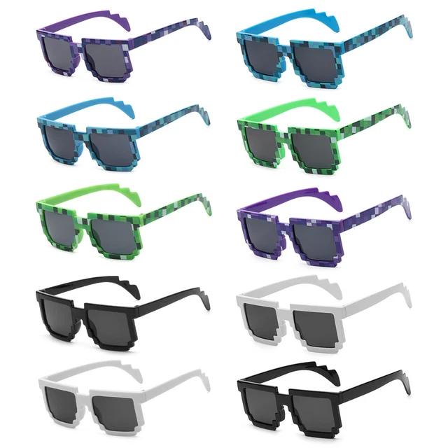 Gafas de sol Thug Life Pixel Mosaic gafas de sol Favors jugador robot gafas de sol
