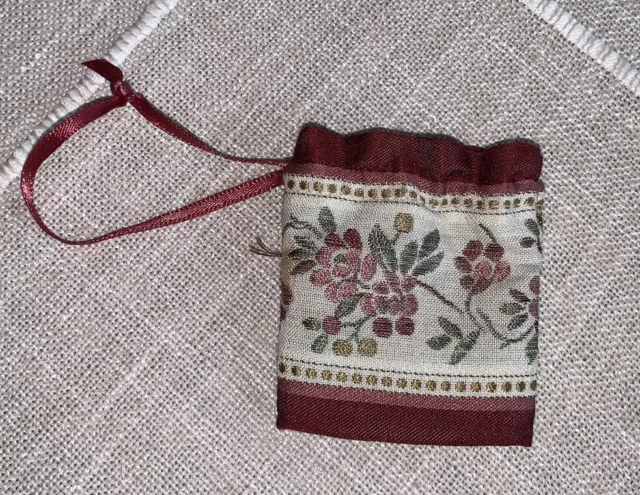 Pleasant Company American Girl Meet Felicity Brocade Purse Bag Cinches Closed