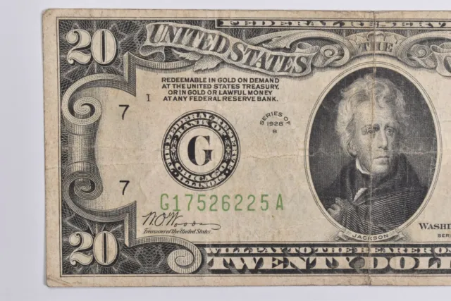 GOLD CERTIFICATE - Rare - 1928-B $20 United States FRN *444