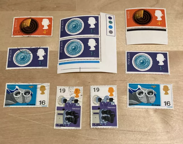 GB QE2 - A full set of British Discovery & Invention 1967 - USED + MMH + LIGHTS