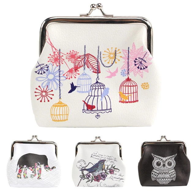 Ladies Womens Wallet Printed Small Coin Card Pouch Purse Top Clasp Handbag Gifts