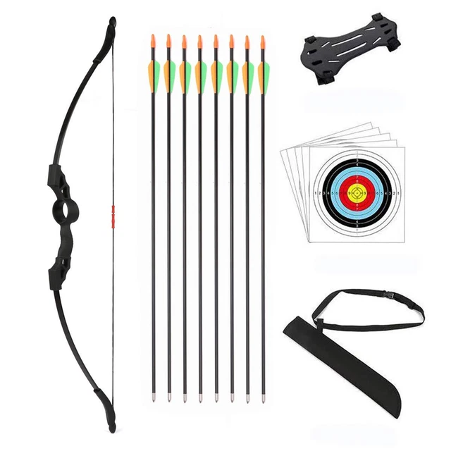 Bow and Arrow Set with Quiver for Children Outdoor Youth Recurve Juni...