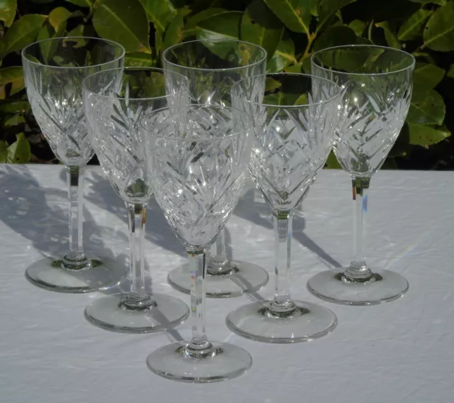 6 verres en cristal de Saint Louis modèle Chantilly 15,3 cm (Prix pour 6 verres)