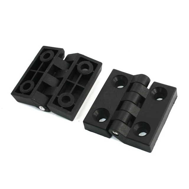 2pz sostituzione pieghevole plastica aletta cerniera nero per casa porta 50x50mm