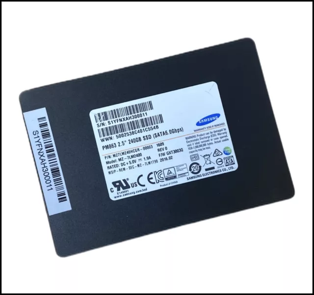 Samsung SSD PM863 240GB SATA 2.5'' zoll SATA 6 Gb/s SSD Festplatte #5053