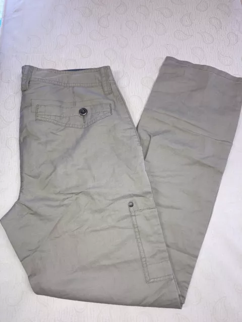 Horny Toad Pants Mens Size 34 Beige Drawstring Hiking Chino Straight Stretch EUC