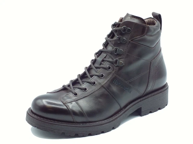 Botas Militares Anfibias De Piel Gamuzada Color Testa Di Moro - Paracaidistas, Tallas 40-46