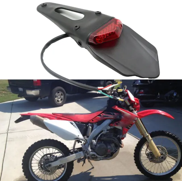 Dirt Bike Motorcycle LED Rear Fender Brake Tail Light For Honda Dirt Enduro