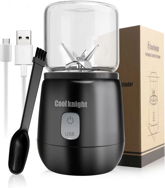 Cool knight Electric Herb Grinder Electric Spice Grinder, USB Rechargeable 200W
