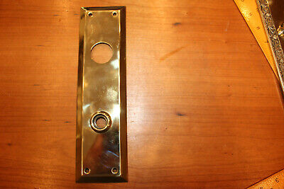 One 10" Antique Bronze (Brass) Door Knob Escutcheon For Cylinder Lock S-42