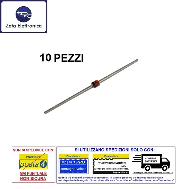 10PZ Diode Zener 5,1V 1,3W Zener Diodes Kennbuchstabe BZX85C5V1