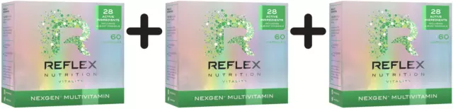 (135 g, 242,60 EUR/1Kg) 3 x (Reflex Nutrition Nexgen Sports Multivitamin - 60 c