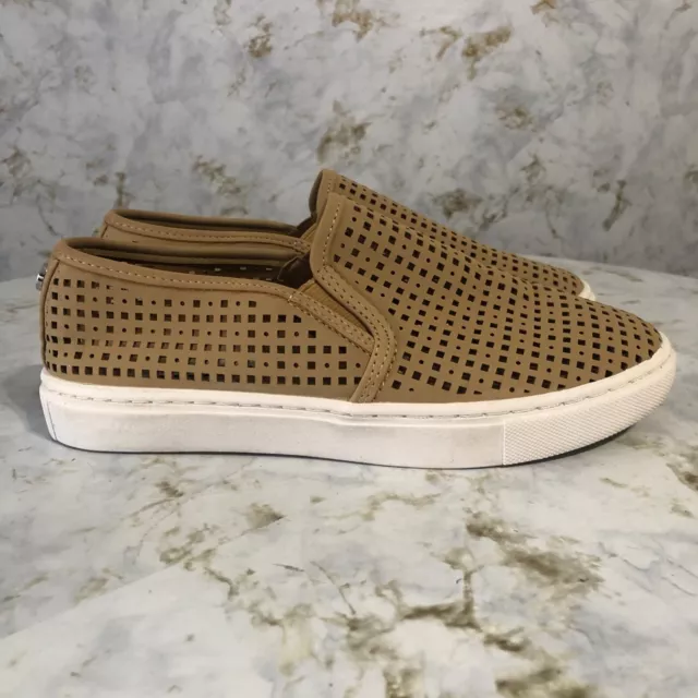 Steve Madden Womens Size 6M Shoes Brown White Slip On Comfort Trainer Sneakers