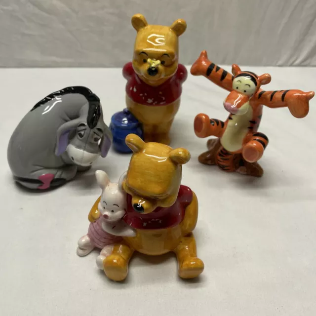 Disney Winnie the Pooh Friends Ceramic Figurine Set Pooh, Eeyore , Tigger 4 set