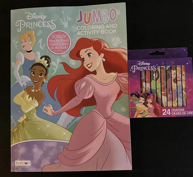 DISNEY PRINCESS JUMBO Coloring And Activity Book With 1 Pk Of 24