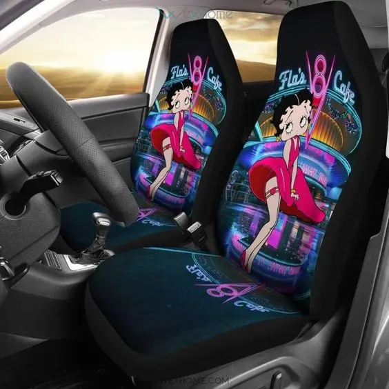 Betty Boop Dancing Car Seat Covers Cartoon Fan Gift Car Seat Covers (set of 2)