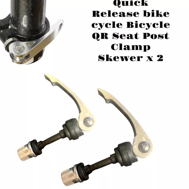 Quick Release bike cycle Bicycle QR Seat Post Clamp Skewer X 2