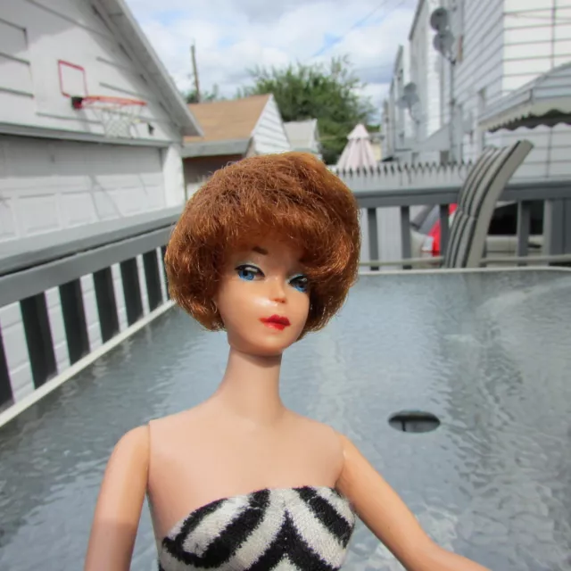 VINTAGE BARBIE DOLL Bubble Cut Titian Early 1st 1961 Lucy Lips Red Head