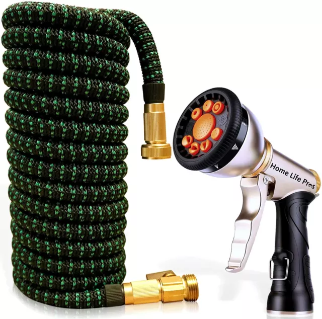 Expandable Garden Hose 50FT Heavy Duty No-Kink Compact Lightweight Water 3/4" in