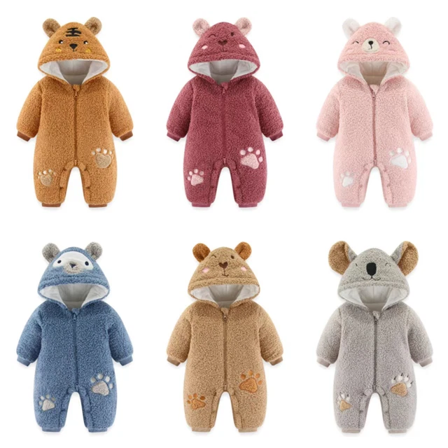 Felpa con cappuccio stile cartoni animati neonati bambino bambino bambina body in velluto tuta calda