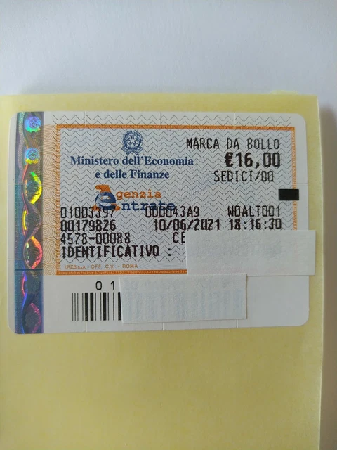 MARCHE DA BOLLO originali nuove e valide agosto 2022 da € 16,0 EUR 9,99 ...